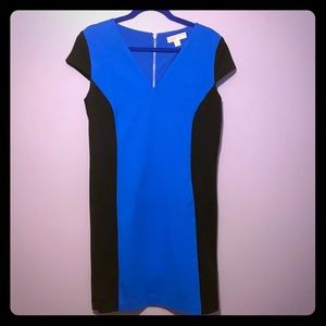 Michael Kors Blue and Black Sheath Dress